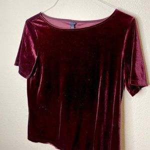 ann taylor velvet top!’